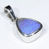 Australian Boulder Opal Silver Pendant with Silver Chain (9.5mm x 8mm) Code - Y446