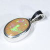 Australian Boulder Opal Silver Pendant with Silver Chain (10.5mm x 7.5mm) Code - Y428