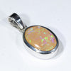 Australian Boulder Opal Silver Pendant with Silver Chain (10.5mm x 7.5mm) Code - Y428