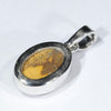 Australian Boulder Opal Silver Pendant with Silver Chain (10.5mm x 7.5mm) Code - Y428