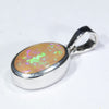 Australian Boulder Opal Silver Pendant with Silver Chain (10.5mm x 7.5mm) Code - Y428