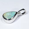 Australian Boulder Opal Silver Pendant with Silver Chain (9.5mm x 8mm) Code - Y429