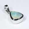 Australian Boulder Opal Silver Pendant with Silver Chain (9.5mm x 8mm) Code - Y429