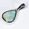 Australian Boulder Opal Silver Pendant with Silver Chain (9.5mm x 8mm) Code - Y429