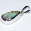 Australian Boulder Opal Silver Pendant with Silver Chain (11mm x 7mm) Code - Y431