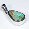 Australian Boulder Opal Silver Pendant with Silver Chain (11mm x 7mm) Code - Y431
