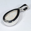 Coober Pedy Solid White Opal Silver Pendant with Silver Chain (12mm x 8mm) Code - Y417