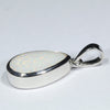 Coober Pedy Solid White Opal Silver Pendant with Silver Chain (12mm x 8mm) Code - Y417