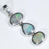 Australian Boulder Opal Silver Pendant with Silver Chain (7mm x 5.5mm) Code - Y448