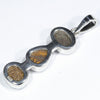 Australian Boulder Opal Silver Pendant with Silver Chain (7mm x 5.5mm) Code - Y448