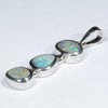 Australian Boulder Opal Silver Pendant with Silver Chain (7mm x 5.5mm) Code - Y448
