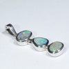 Australian Boulder Opal Silver Pendant with Silver Chain (7mm x 5.5mm) Code - Y448