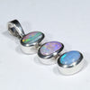Australian Boulder Opal Silver Pendant with Silver Chain (10.5mm x 7mm) Code - Y466