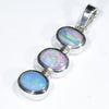 Australian Boulder Opal Silver Pendant with Silver Chain (10.5mm x 7mm) Code - Y466
