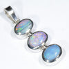 Australian Boulder Opal Silver Pendant with Silver Chain (10.5mm x 7mm) Code - Y466