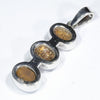 Australian Boulder Opal Silver Pendant with Silver Chain (10.5mm x 7mm) Code - Y466