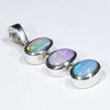 Australian Boulder Opal Silver Pendant with Silver Chain (10.5mm x 7mm) Code - Y466