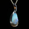 Australian Boulder Opal Silver Pendant with Silver Chain (9mm x 5mm) Code - Y432