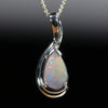 Australian Boulder Opal Silver Pendant with Silver Chain (8mm x 5mm) Code - Y444