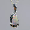 Australian Boulder Opal Silver Pendant with Silver Chain (8mm x 5mm) Code - Y444