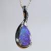 Australian Boulder Opal Silver Pendant with Silver Chain (9mm x 5mm) Code - Y416
