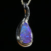 Australian Boulder Opal Silver Pendant with Silver Chain (9mm x 5mm) Code - Y416