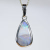 Australian Boulder Opal Silver Pendant with Silver Chain (12.5mm x 7.5mm) Code - Y426