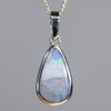 Australian Boulder Opal Silver Pendant with Silver Chain (12.5mm x 7.5mm) Code - Y426