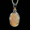 Australian Boulder Opal Silver Pendant with Silver Chain (10.5mm x 7.5mm) Code - Y428