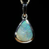 Australian Boulder Opal Silver Pendant with Silver Chain (9.5mm x 8mm) Code - Y429