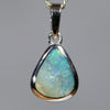 Australian Boulder Opal Silver Pendant with Silver Chain (9.5mm x 8mm) Code - Y429