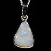Coober Pedy Solid Opal Silver Pendant with Silver Chain (10mm x 8mm) Code - Y445