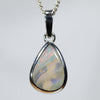 Natural Australian Boulder Opal Silver Pendant