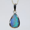 Australian Boulder Opal Silver Pendant with Silver Chain (11mm x 7mm) Code - Y430