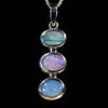 Australian Boulder Opal Silver Pendant with Silver Chain (10.5mm x 7mm) Code - Y466