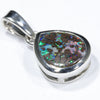 Australian Opal Matrix Silver Pendant with Silver Chain (9mm x 7.2mm)  Code - Y475