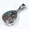 Australian Opal Matrix Silver Pendant with Silver Chain (9mm x 7.2mm)  Code - Y475