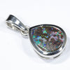 Australian Opal Matrix Silver Pendant with Silver Chain (9mm x 7.2mm)  Code - Y475