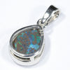 Australian Opal Matrix Silver Pendant with Silver Chain (9mm x 7.2mm)  Code - Y475