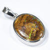Australian Opal Matrix Silver Pendant with Silver Chain (15mm x 10mm)  Code - Y474