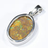 Australian Opal Matrix Silver Pendant with Silver Chain (15mm x 10mm)  Code - Y474