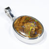 Australian Opal Matrix Silver Pendant with Silver Chain (15mm x 10mm)  Code - Y474