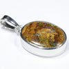 Australian Opal Matrix Silver Pendant with Silver Chain (15mm x 10mm)  Code - Y474
