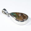 Australian Opal Matrix Silver Pendant with Silver Chain (16mm x 10mm)  Code - Y467