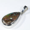 Australian Opal Matrix Silver Pendant with Silver Chain (16mm x 10mm)  Code - Y467