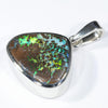 Australian Opal Matrix Silver Pendant with Silver Chain (14.5mm x 11mm)  Code - Y472