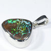 Australian Opal Matrix Silver Pendant with Silver Chain (14.5mm x 11mm)  Code - Y472