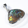 Australian Opal Matrix Silver Pendant with Silver Chain (14.5mm x 11mm)  Code - Y472