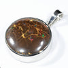 Australian Opal Matrix Silver Pendant with Silver Chain (17mm x 16mm)  Code - Y470