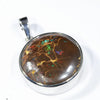 Australian Opal Matrix Silver Pendant with Silver Chain (17mm x 16mm)  Code - Y470